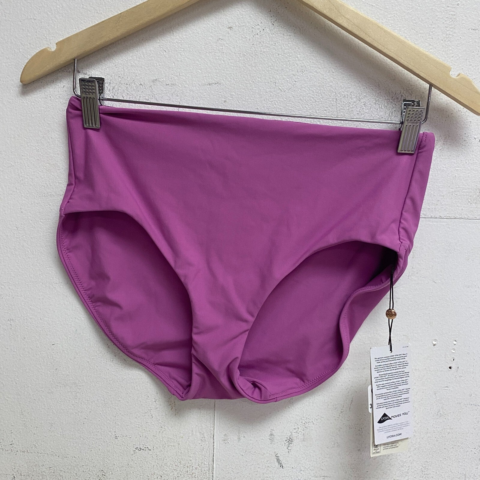 Calia Womens Power SculptSwim Bottom Mid Rise Geranium Purple bikini WSA22409