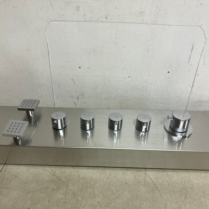 Signature Hardware Shelton Thermostatic Stainless Steel Shower Panel SH441116