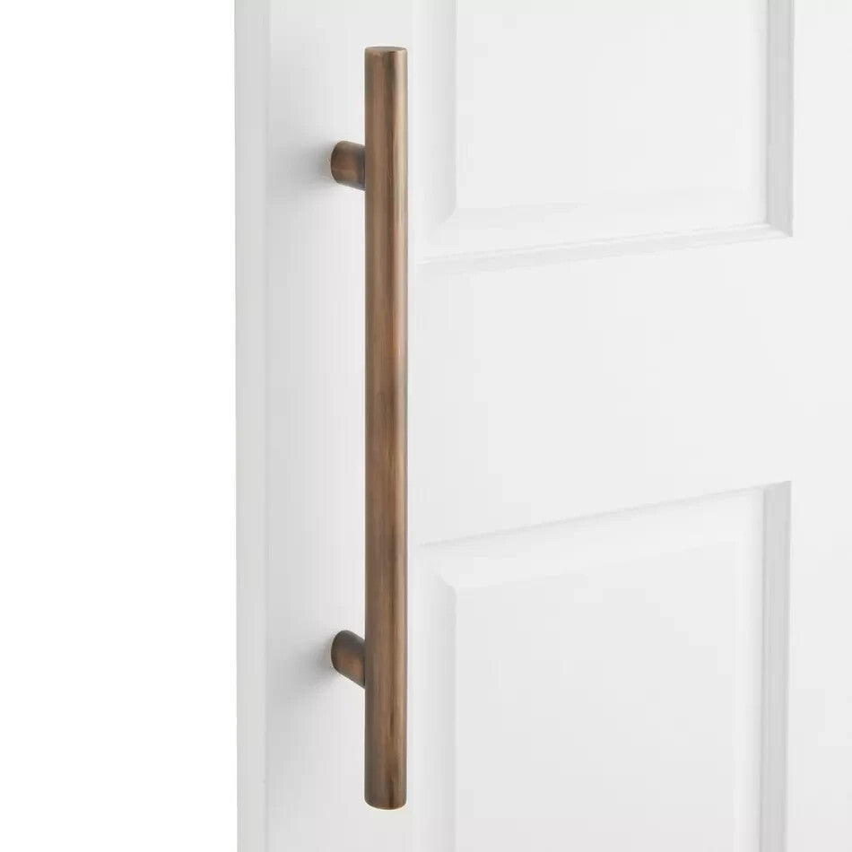 Signature Hardware 12" Kobe Solid Brass Door Pull - Antique Brass