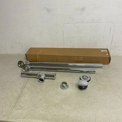 Signature Hardware 1-1/2" Tub Drain with Ball Swivel Overflow, 30" Overflow, 30"