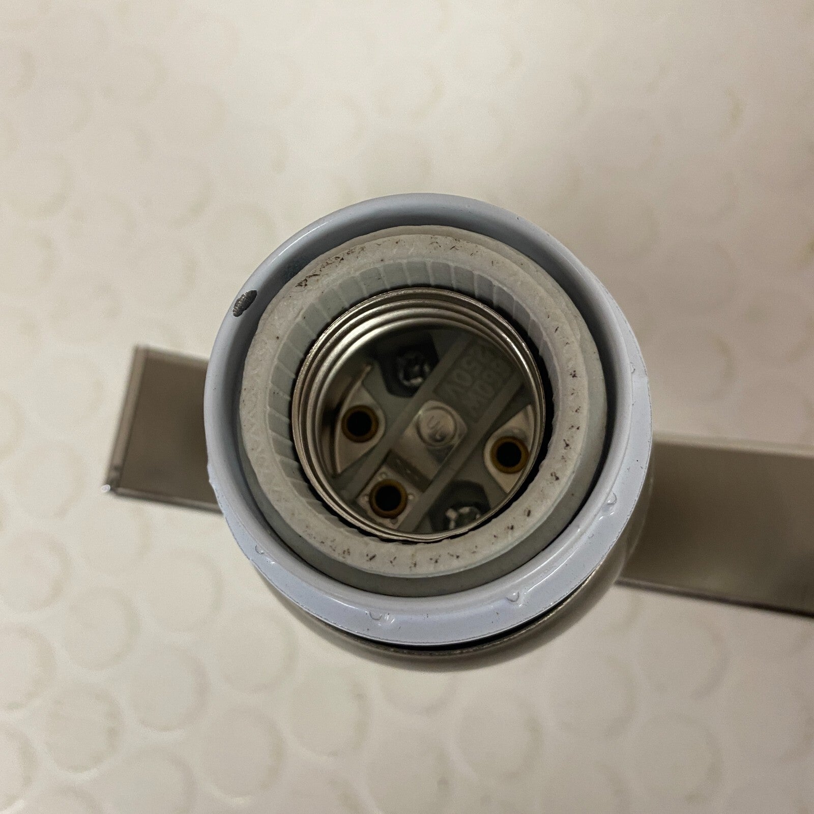 allen + roth 3-Light Vanity Bar Brushed Nickel Finish Marble-Washed Glass Shades