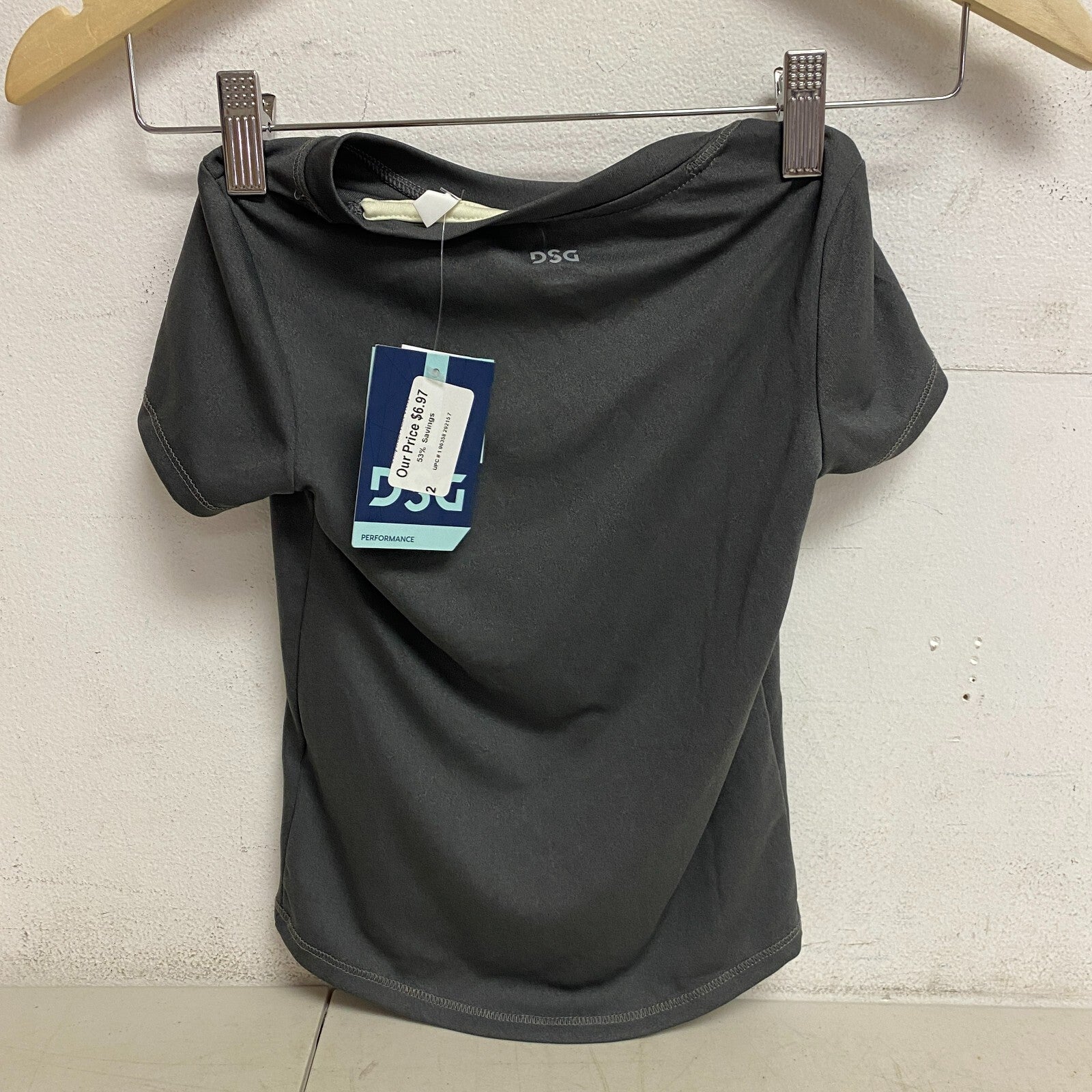 DSG Girls' Crew Graphic Tee Sport Dark Heather Grey Sport DAG11100H Summer