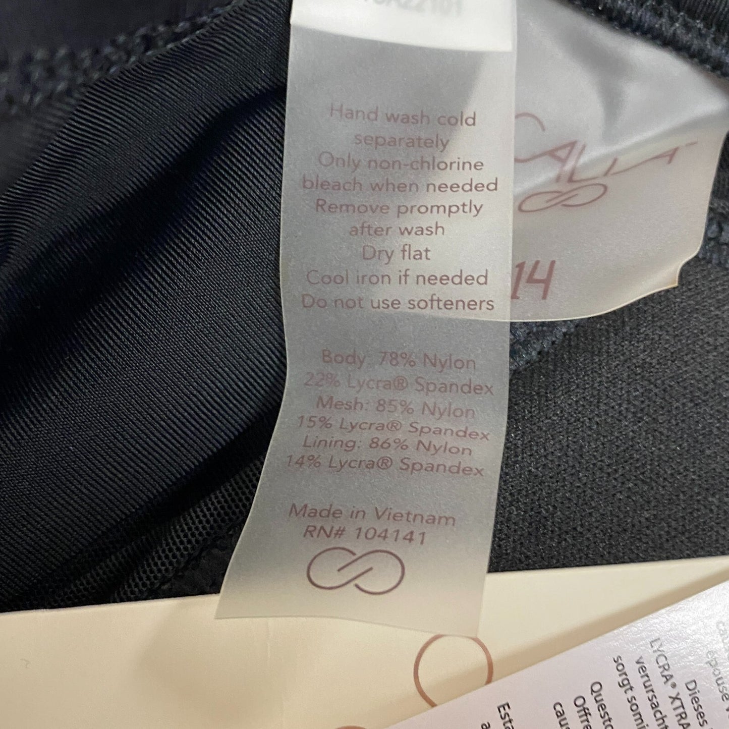 Calia Women's Tie Front One Piece Swim Suit Pure Black WSA22101