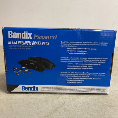 Bendix CFC1586 Priority One Ceramic Front Brake Pads Copper-Free Disc Brake Set