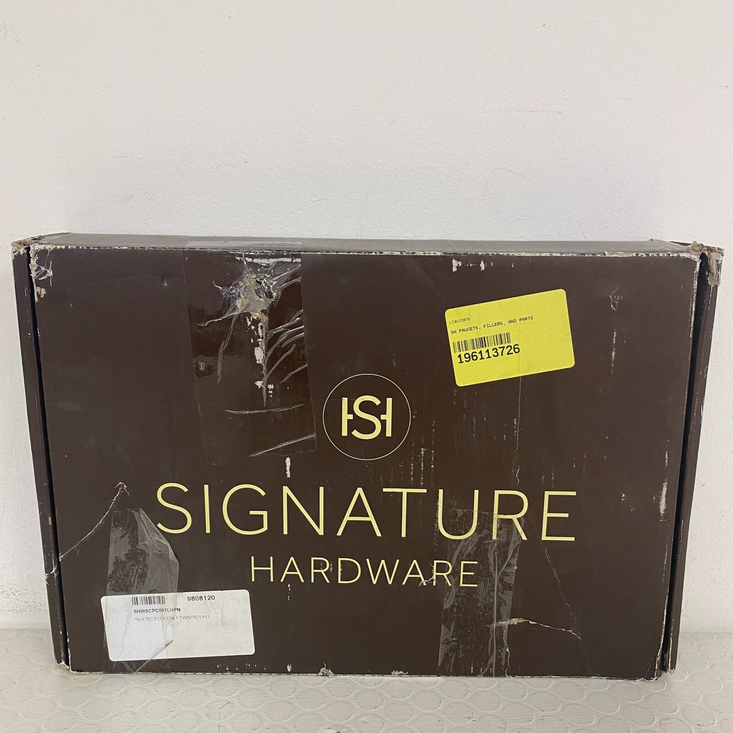 Signature Hardware Pinecrest Widespread Faucet Polished Nickel SHWSCPC807LHPN