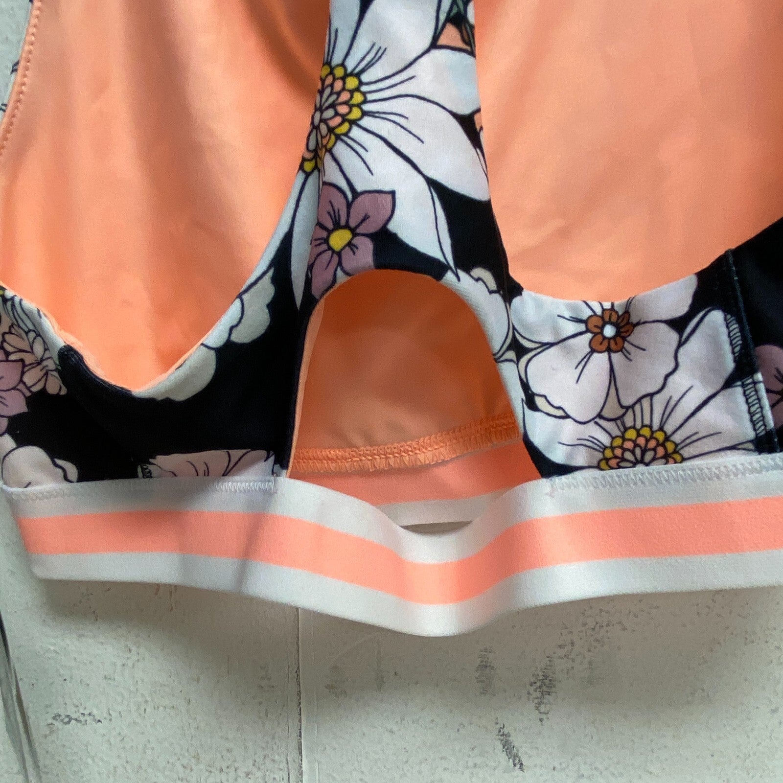 DSG Girls Performanc Aspire Bra Novelty Printed Retro Floral Black DAG11700PRTXG