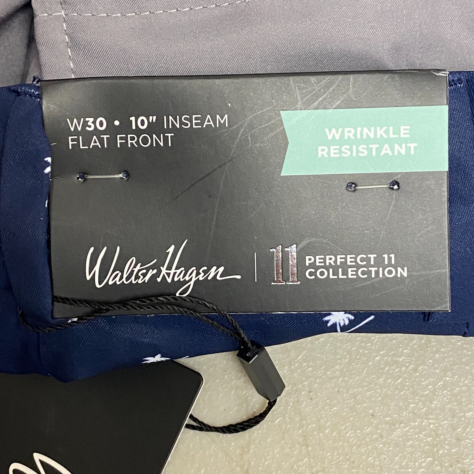 Walter Hagen Men's 10" P11 Palm Clubs Print Short Palm Club Navy MGA14188