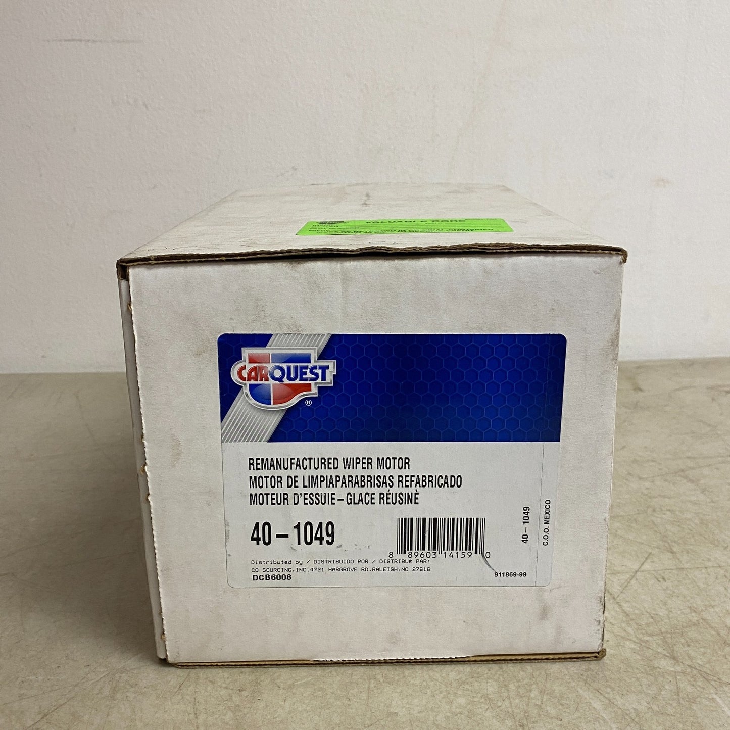 CARQUEST Premium Reman Windshield Wiper Motor Front 40‑1049