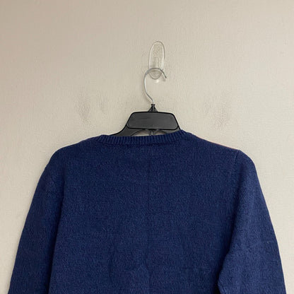 Alfred Dunner Women's Lake Placid Colorblock Crewneck Sweater Szie PM Color Navy