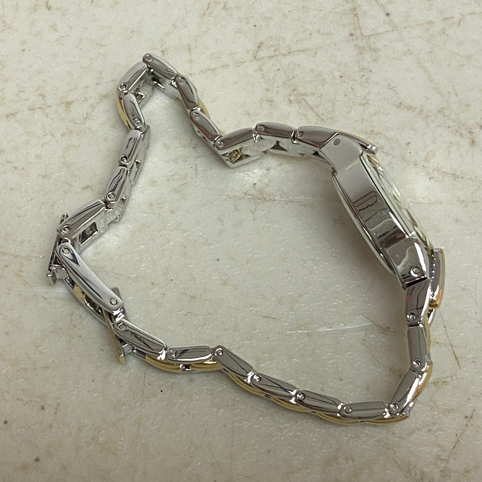 Armitron Women's Bracelet Watch Gold/Silver Band Crystals Bezel 75/3313TTG.