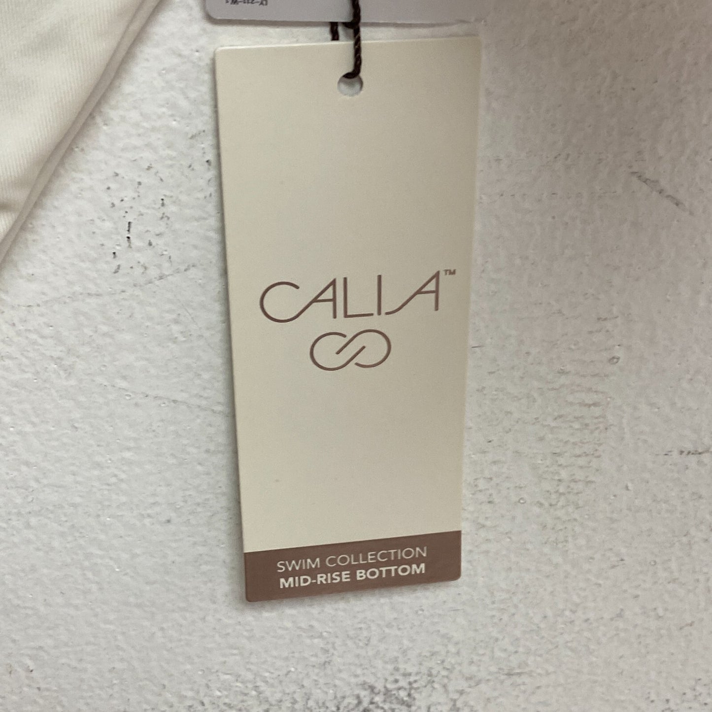 Calia Women's Swim Shirred V Front Mid Rise Bottom Cloud Cover WSA23415 New!