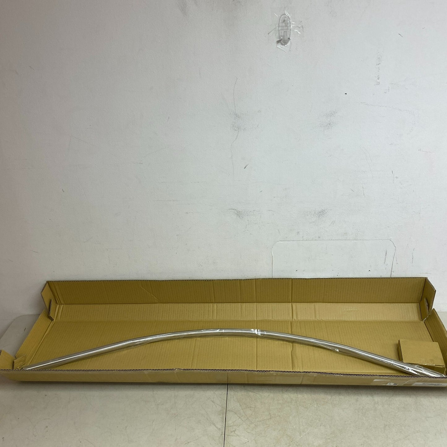 Signature Hardware 60" Curved Solid Brass Shower Rod - Brushed Nickel