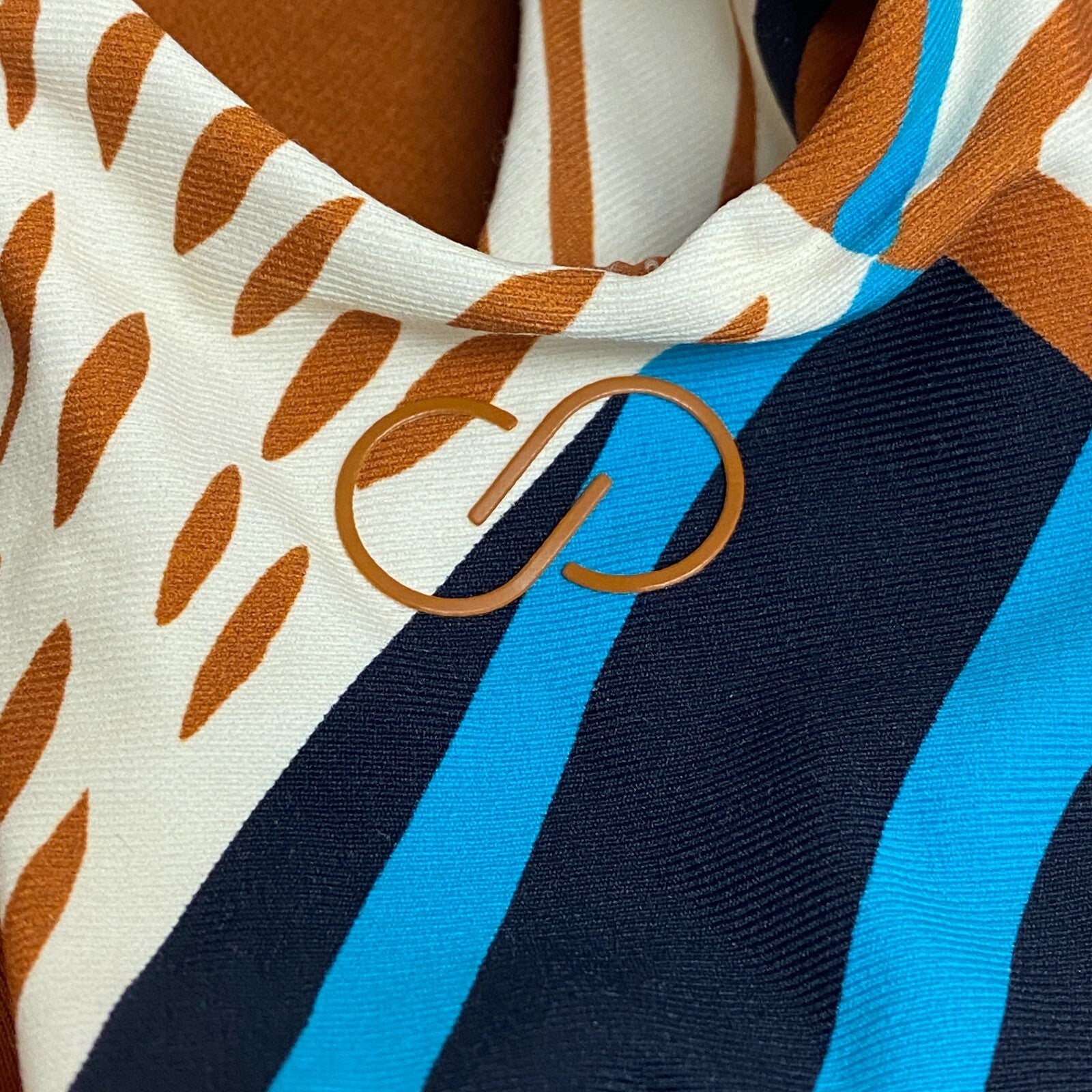 Calia Womens Racer Back HS Bikini Top Abstract Multi WSA22223PRT BRAND NEW