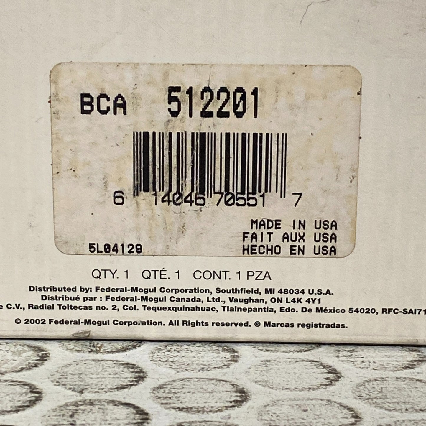 Duralast DL512201 Rear Wheel Hub & Bearing Assembly 2002-2006 Nissan Altima
