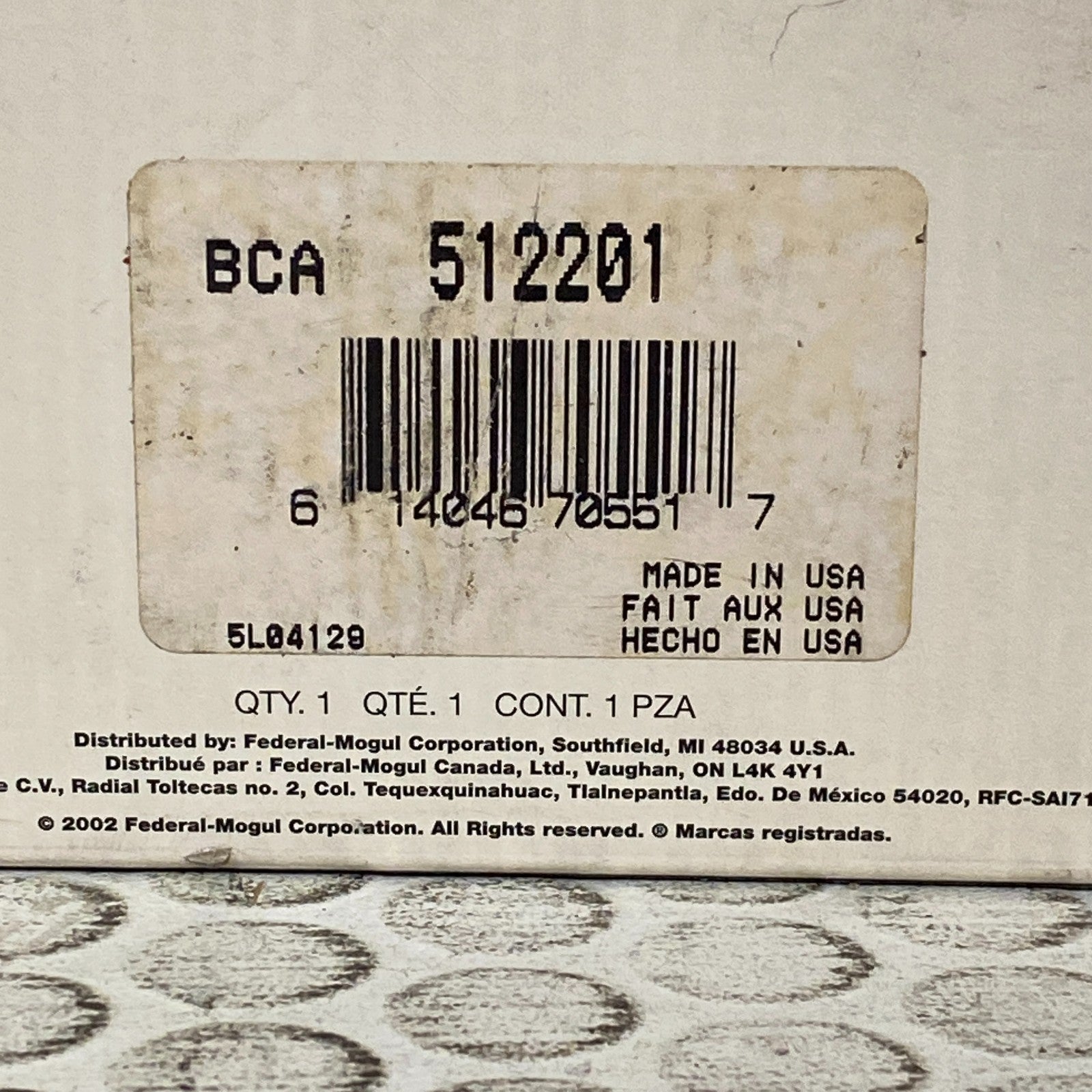 Duralast DL512201 Rear Wheel Hub & Bearing Assembly 2002-2006 Nissan Altima