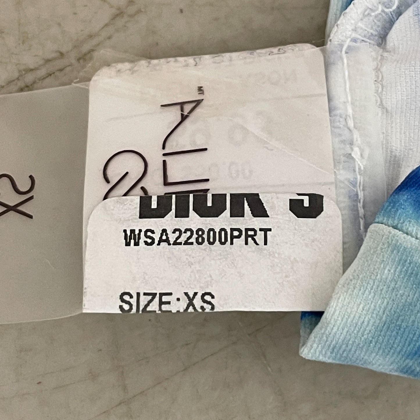 CALIA Womenâs Ruched Long Sleeve Rashguard Floral Blue Swim Top WSA22800PRT