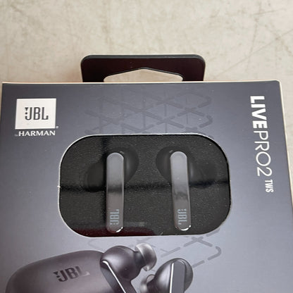 JBL Live Pro 2 True-Wireless Noise Canceling Headphones In Ear Earbuds Black NIB