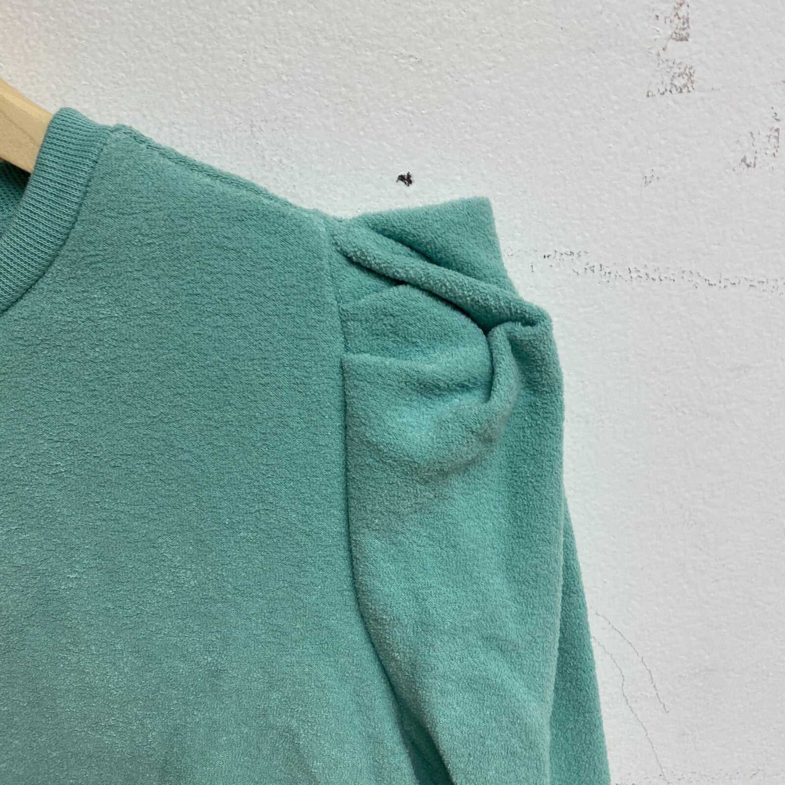 ANA Women's Puff Long Sleeve Crew Neck Sweater Sz S Color: Wasabi  84209580067