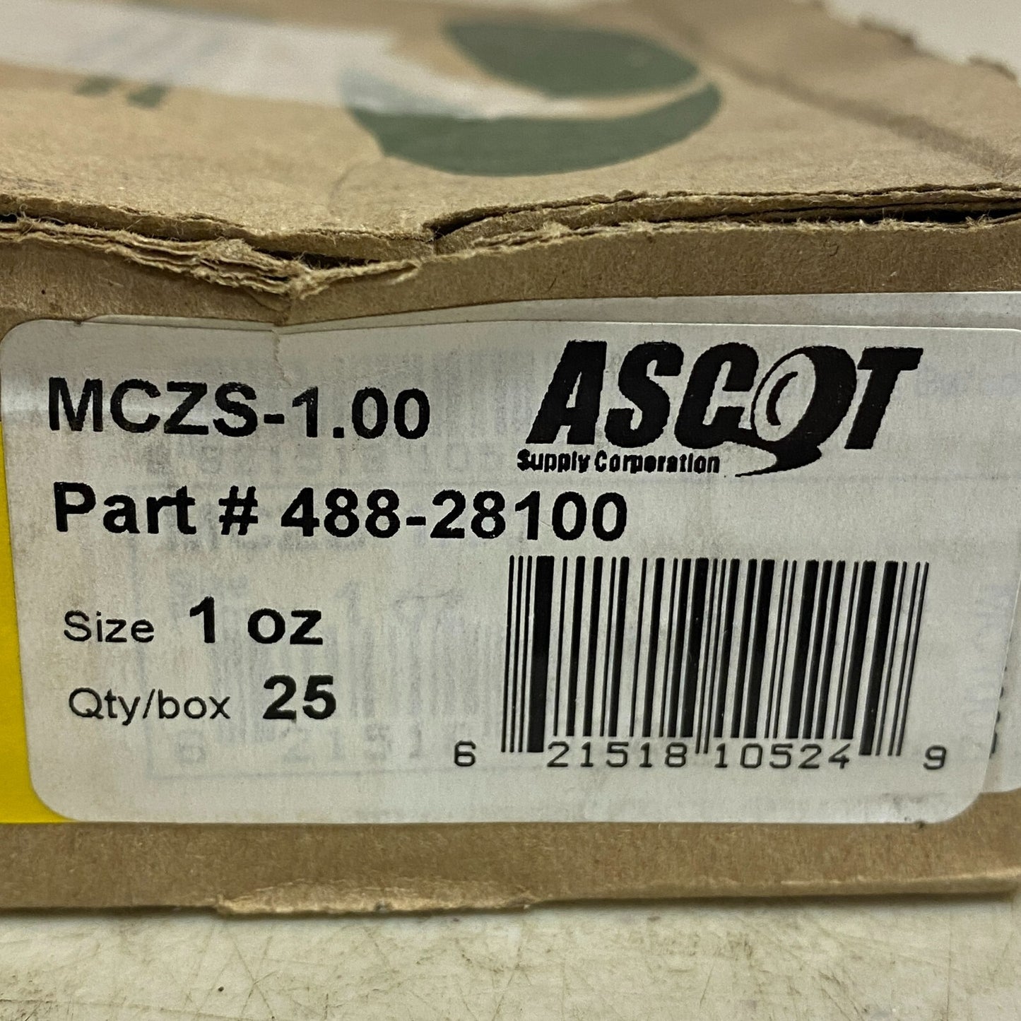 Ascot MC-Series 1.00 Oz. Zinc Wheel Weight (25/Box) 488-28100