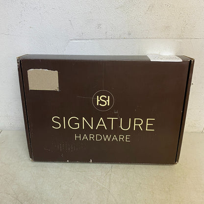 Signature Hardware Greyfield Widespread Bathroom Faucet - Aged Brass