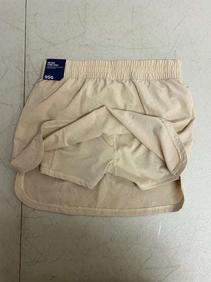 DSG Women's Stride Skort Creme/tan PocketLess Polyester Spandex Size Womens XS