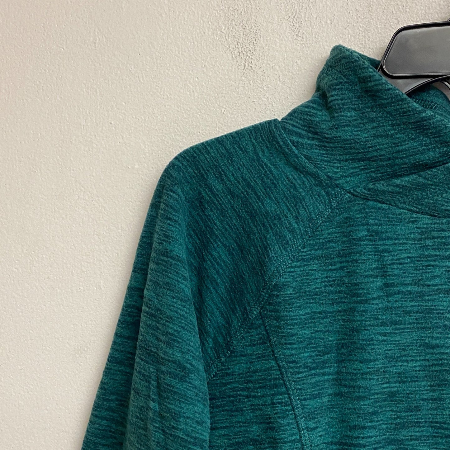 St. John's Bay Woman’s Funnel Neck Long Sleeve Sweatshirt Size PM Color Green