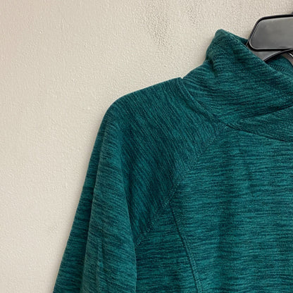 St. John's Bay Woman’s Funnel Neck Long Sleeve Sweatshirt Size PM Color Green