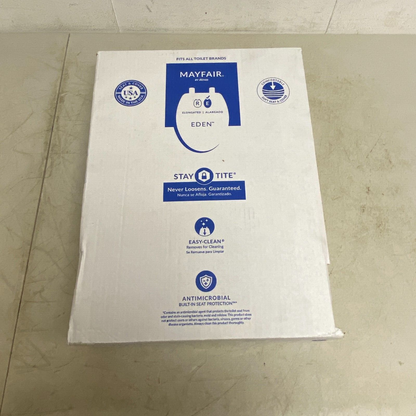 Mayfair Seat Fastening System Never Loosens 3649425 White Toalette Seat