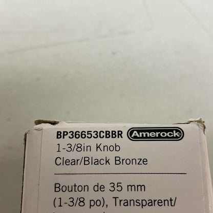 Amerock Glacio 1‑3/8″ Clear/Black Bronze Square Cabinet Knob BP36653CBBR