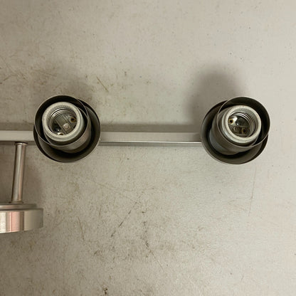 allen + roth Emeryson 4-Light Vanity Light Brushed Nickel Finish Clear Glass ...