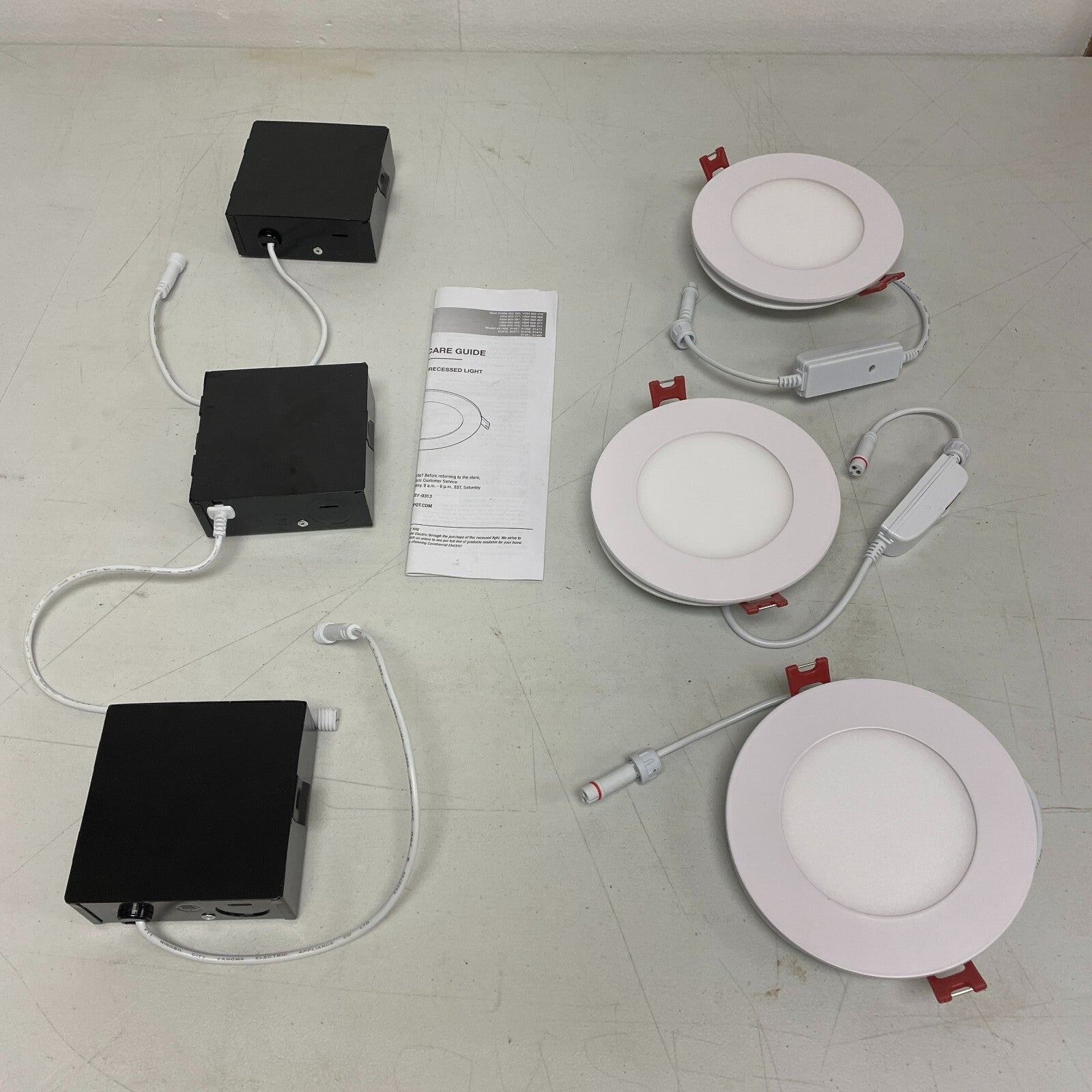 Commercial Electric 91470 4″ Color-Selectable Recessed LED Kit 3-pack ,,,,,,,,,,