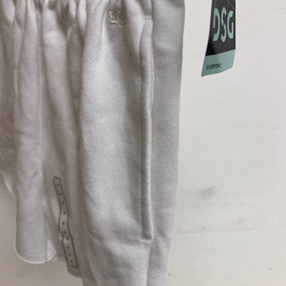 DSG Women's Boyfriend Fleece Shorts Pure White Solid DAW11431Z