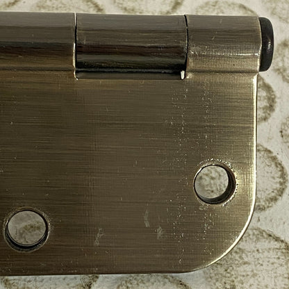 Signature Hardware 3-1/2" Rounded Steel Door Hinge With Plain Bearing 3-pk Brass