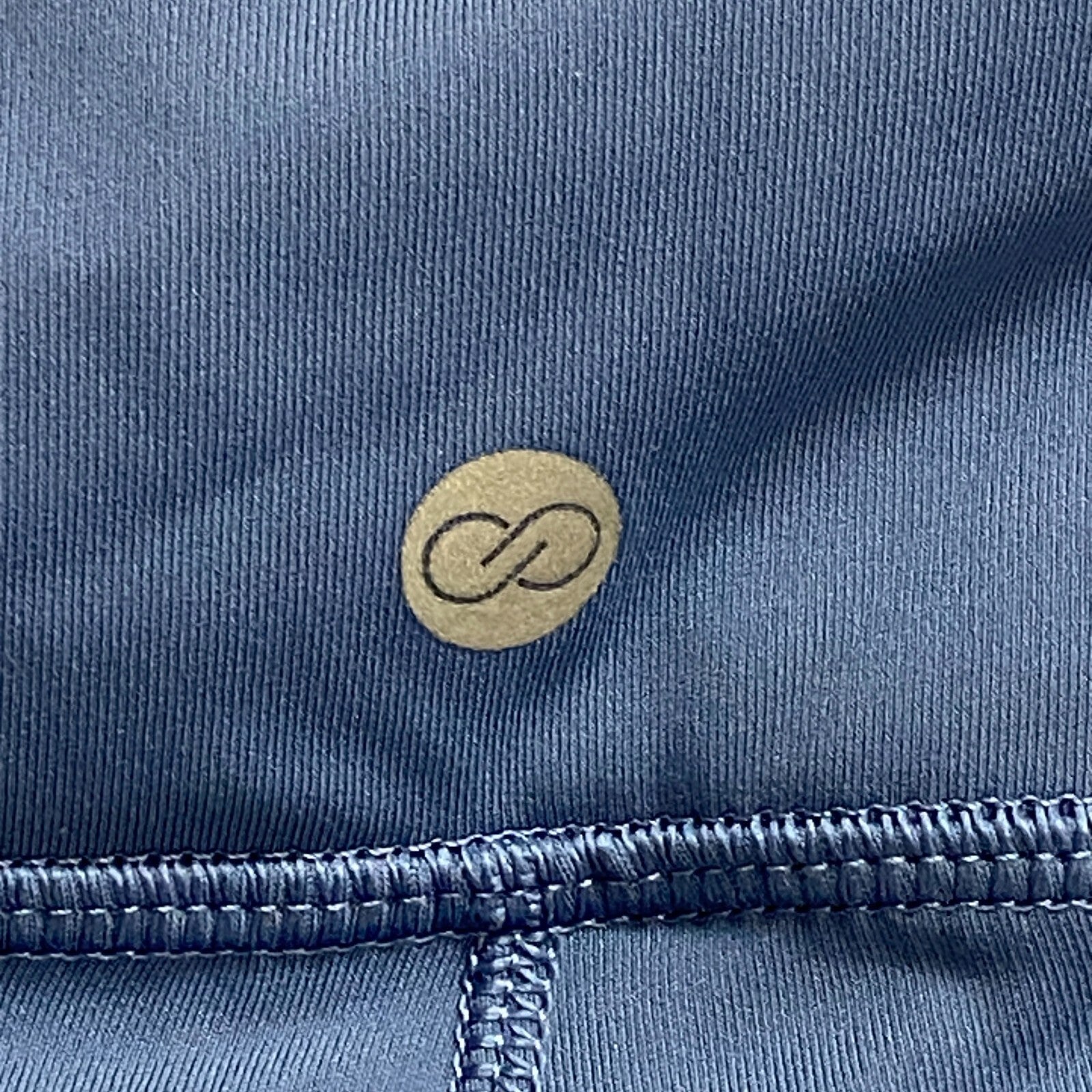 Calia Women's 5" Energize High Rise Bike Short Fitted LustraLux Blue Jean New