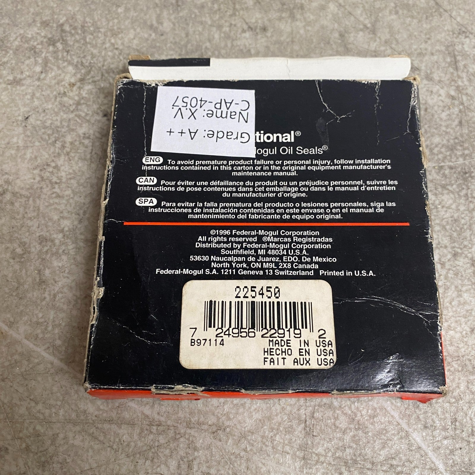 National 225450 Wheel Seal Front Inner 90-94 Eclipse Talon Volvo S40 V40