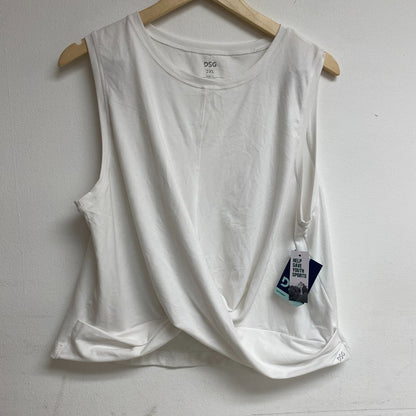 Calia Womenâs Wrap Tank Pure White DAW12330 Sleeveless Activewear Top