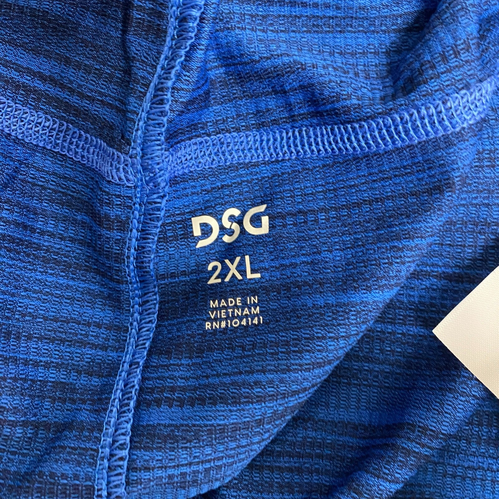 DSG Performance Novelty Textured Training Short University Navy/Cobalt DAM20114N