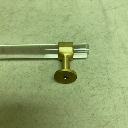 SIGNATURE HARDWARE 6" BERYN ACRYLIC CABINET PULL SATIN BRASS , HN-B-9021.6.SB