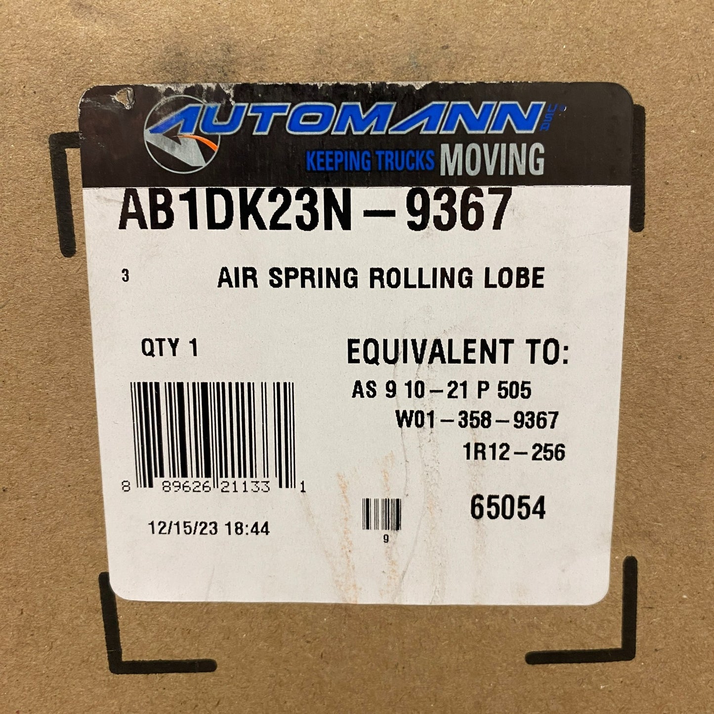 Automann Phoenix Rolling Lobe Air Spring Assembly Black AB1DK23N-9367