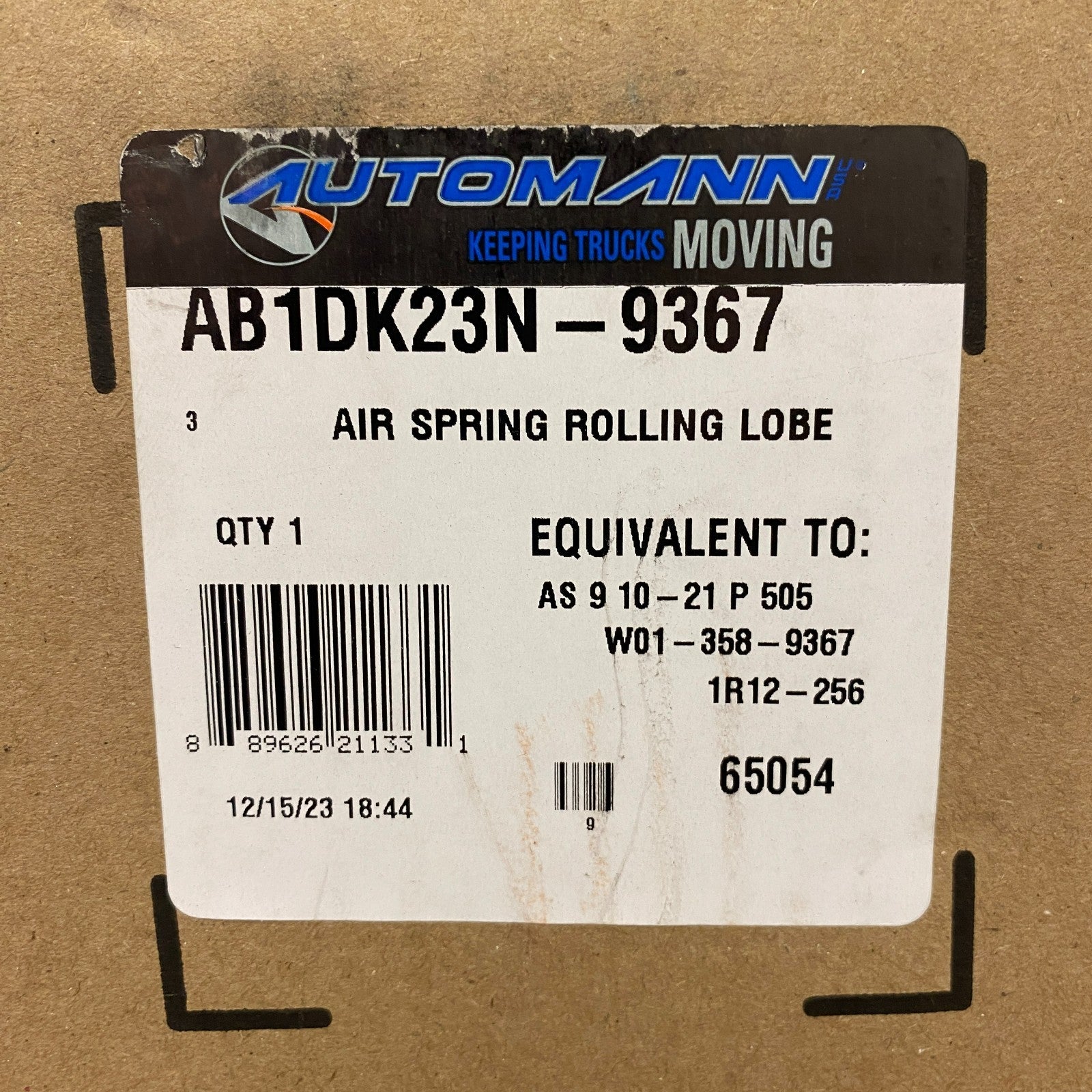 Automann Phoenix Rolling Lobe Air Spring Assembly Black AB1DK23N-9367