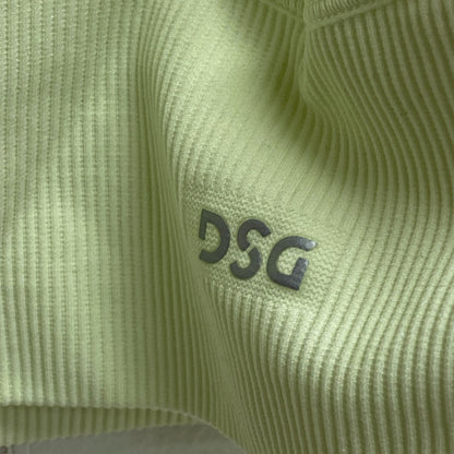DSG Womens Seamless Ribbed Bra Hyper Citrus Sleeveless Solid Cropped DAW11710