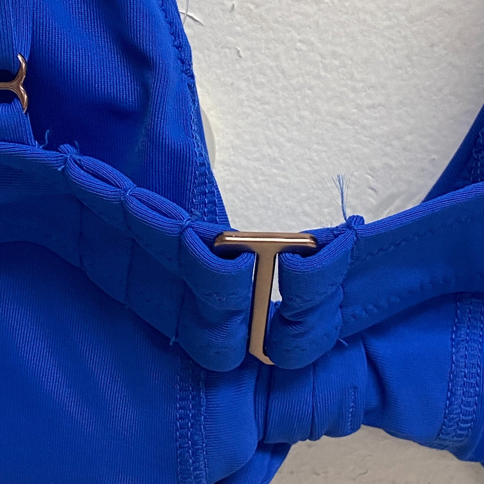 Calia Women's Tie Front Swim Bikini Top Bright Blue WSA22200  BRAND NEW