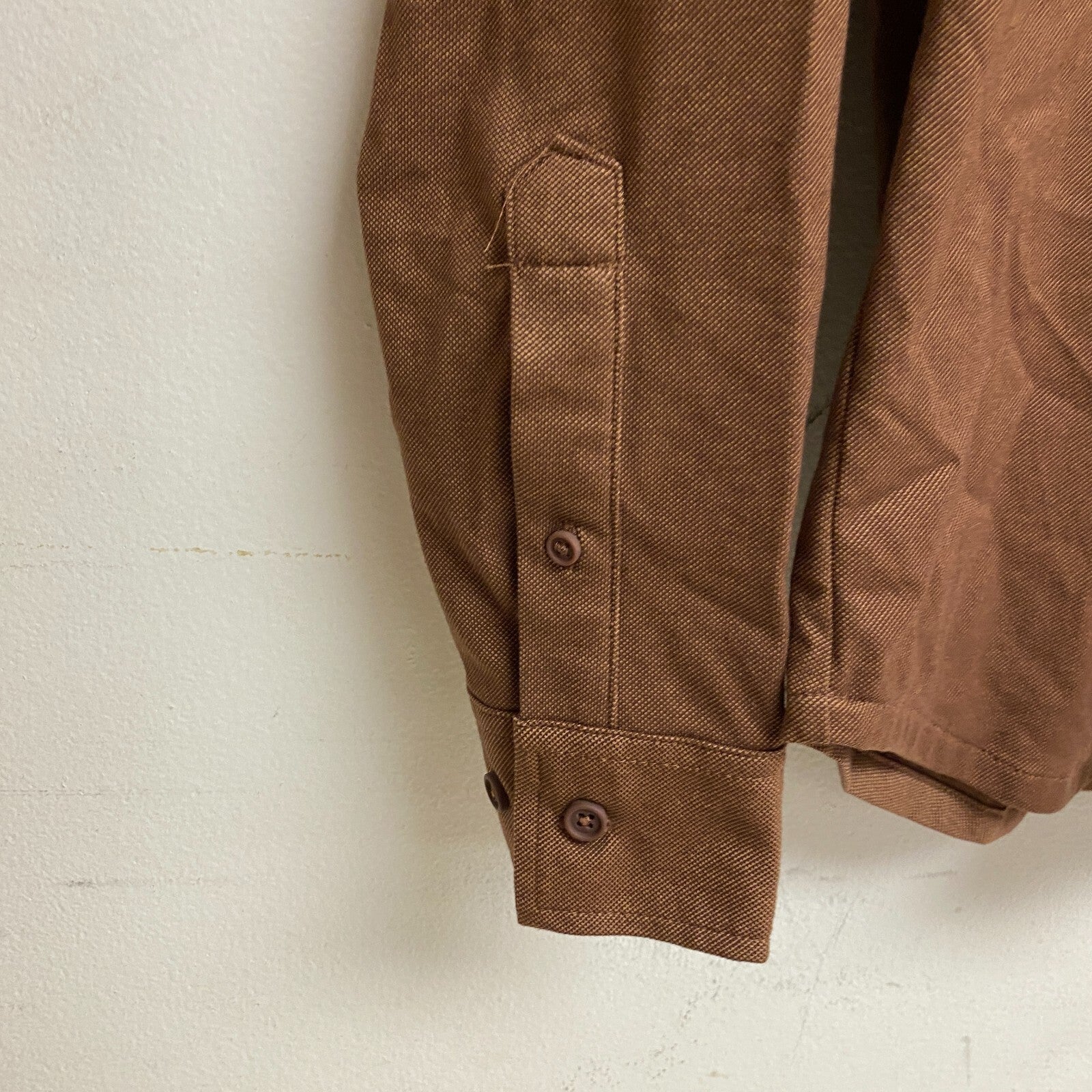 VRST Men's Long Sleeve Button Down Collared Shirt Earth Brown Heather MAX200332