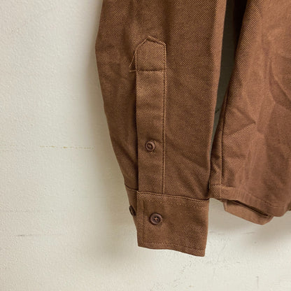 VRST Men's Long Sleeve Button Down Collared Shirt Earth Brown Heather MAX200332