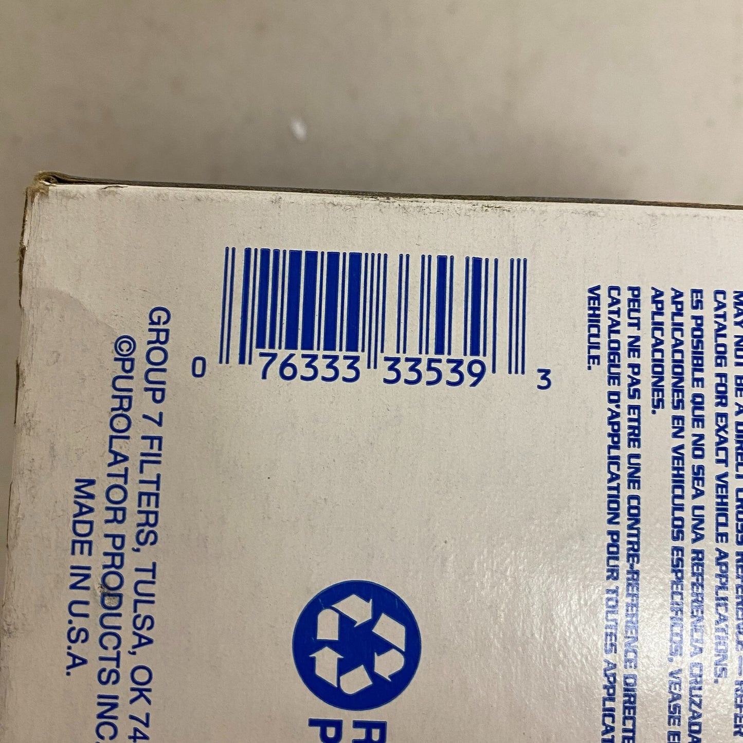 Group 7 V4484 Oil Filter