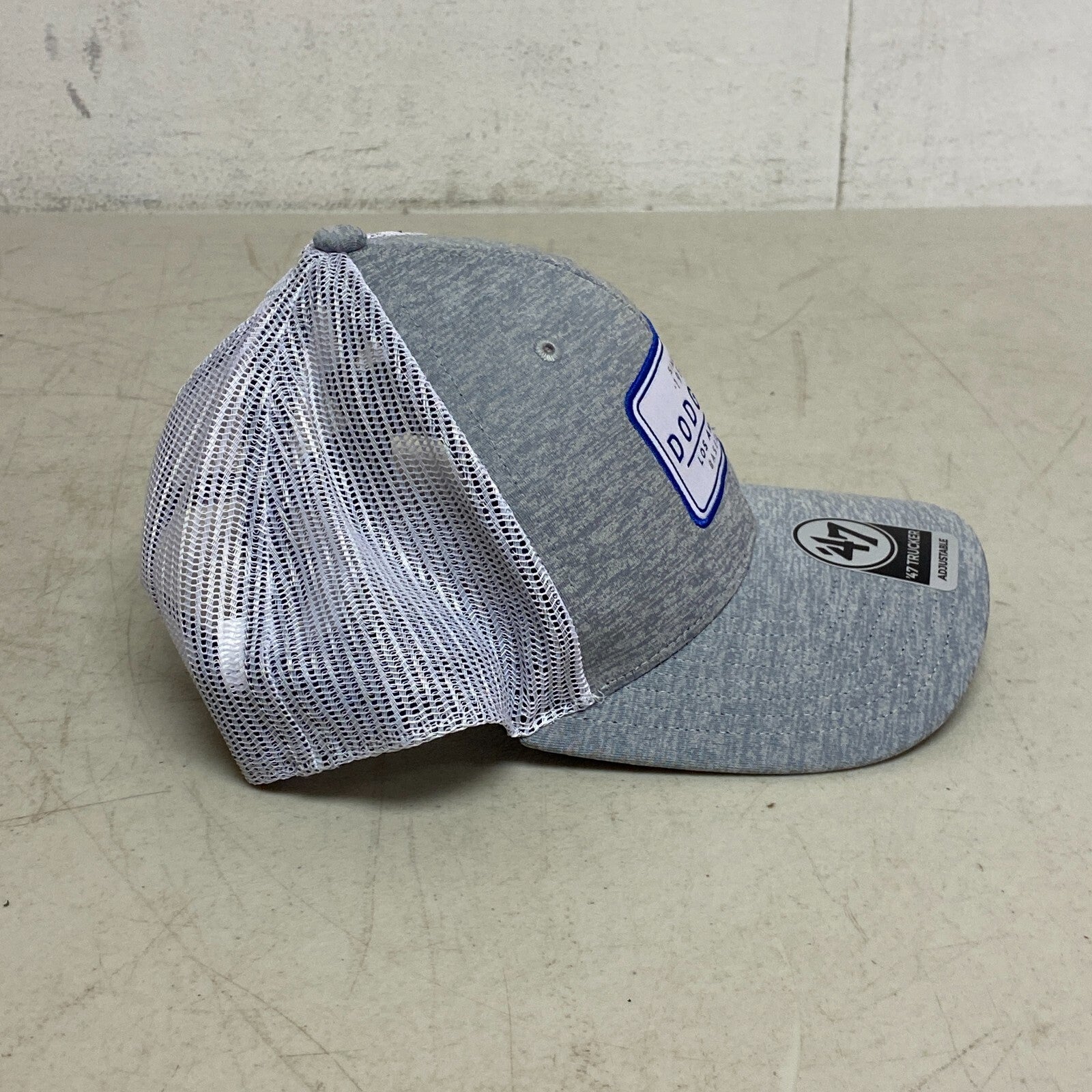 '47 Truckers Adjustable Los Angeles Dodgers Baseball Cap Gray/White Strap Hat OS