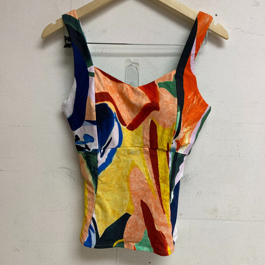 CALIA Womens Power Sculpt Tankini Swim Top Painterly Floral WSA22303PRT