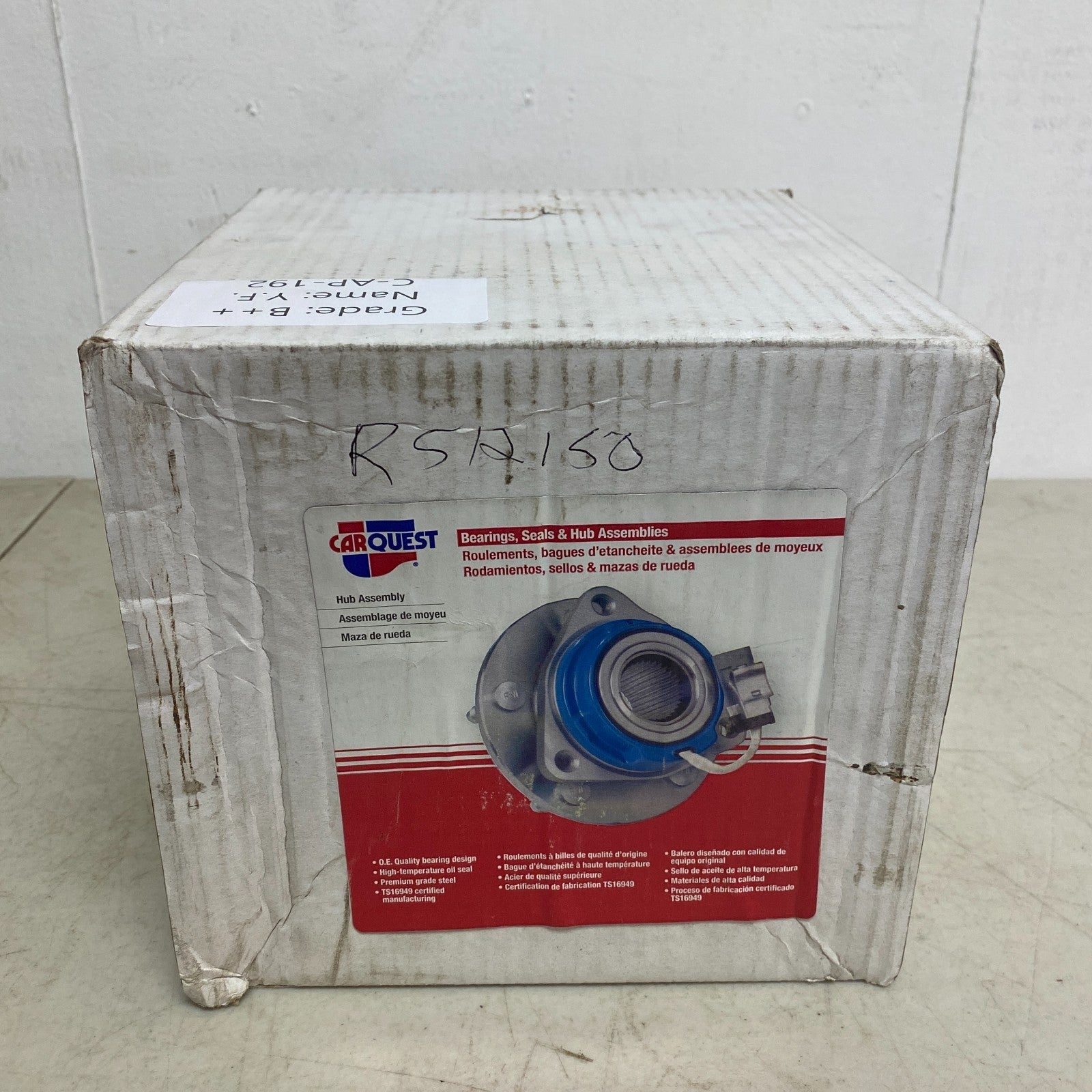 Carquest NT512244 Rear Wheel Hub & Bearing Assembly Steel