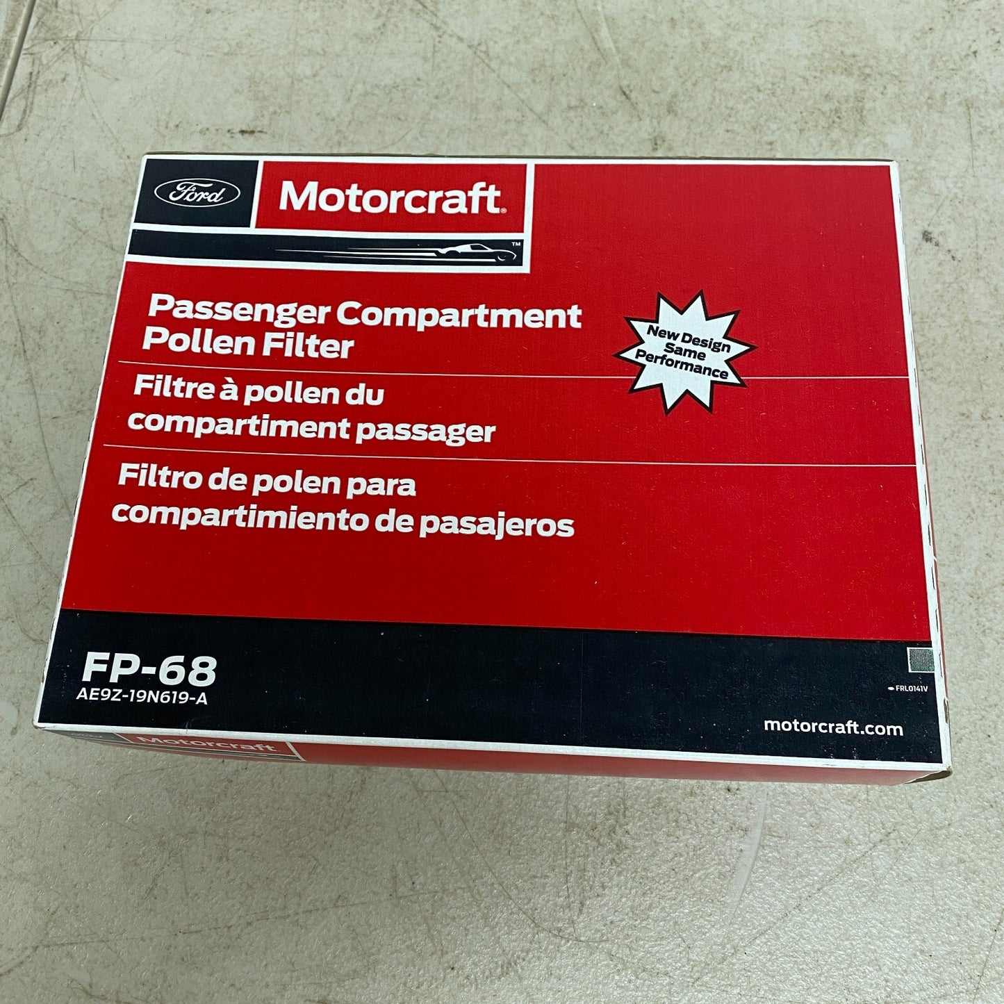Ford Motorcraft Cabin Air Filter FP-68 , AE9Z-19N619-A New!