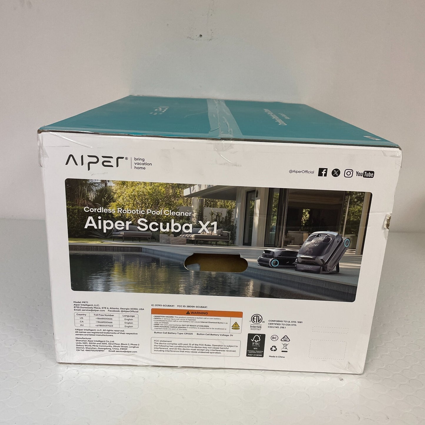 AIPER Scuba X1 Cordless Robotic Pool Cleaner 6600 GPH High-Power Suction